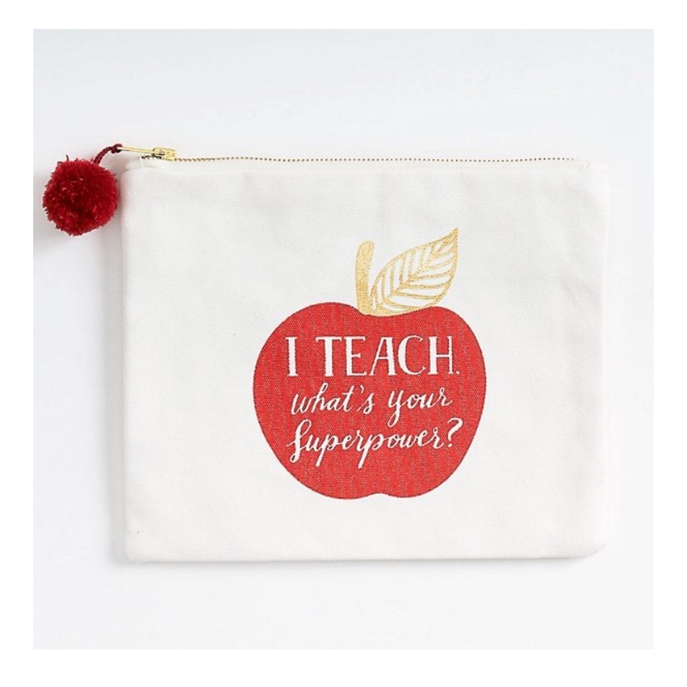 NWOT Paper Source Canvas Pouch 🍎